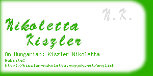 nikoletta kiszler business card